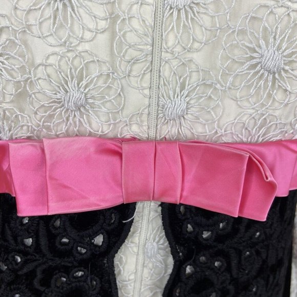 Vintage 70s Formal Gown Empire Waist Black Scallop Velvet Lace Bodice Size Small - Picture 3 of 12